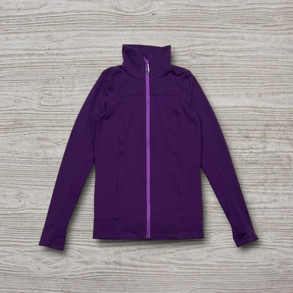 ★ Lululemon Athletic Purple High-Neck Tadasana Jacket w/ Mesh Back Panel ★ - Picture 3 of 6